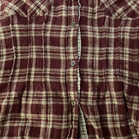 Free People Catch Up With Me Plaid Button Down Shirt - Picture 6 of 8